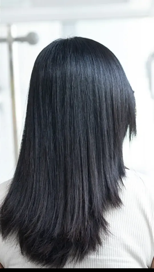 Client hair after treatment at Calista Eseis