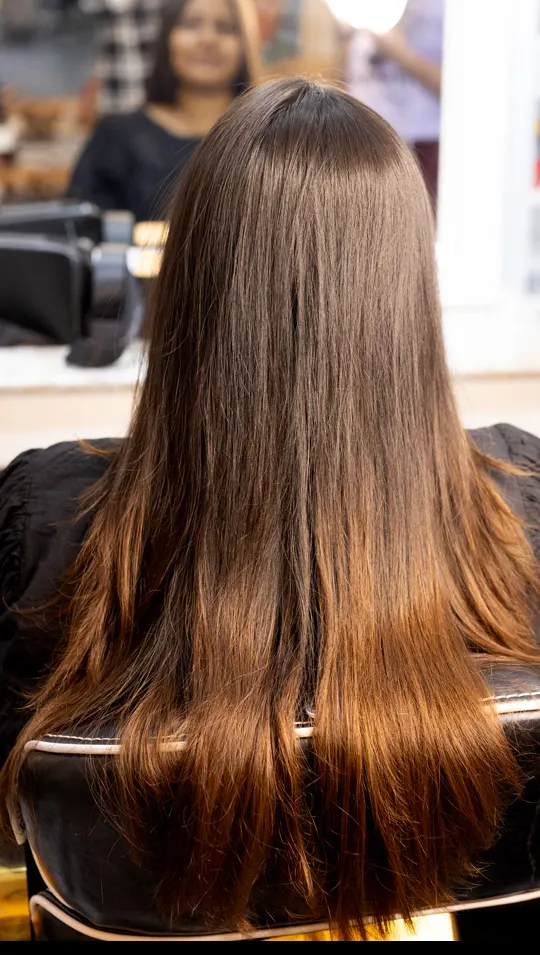 Client hair after treatment at Calista Eseis
