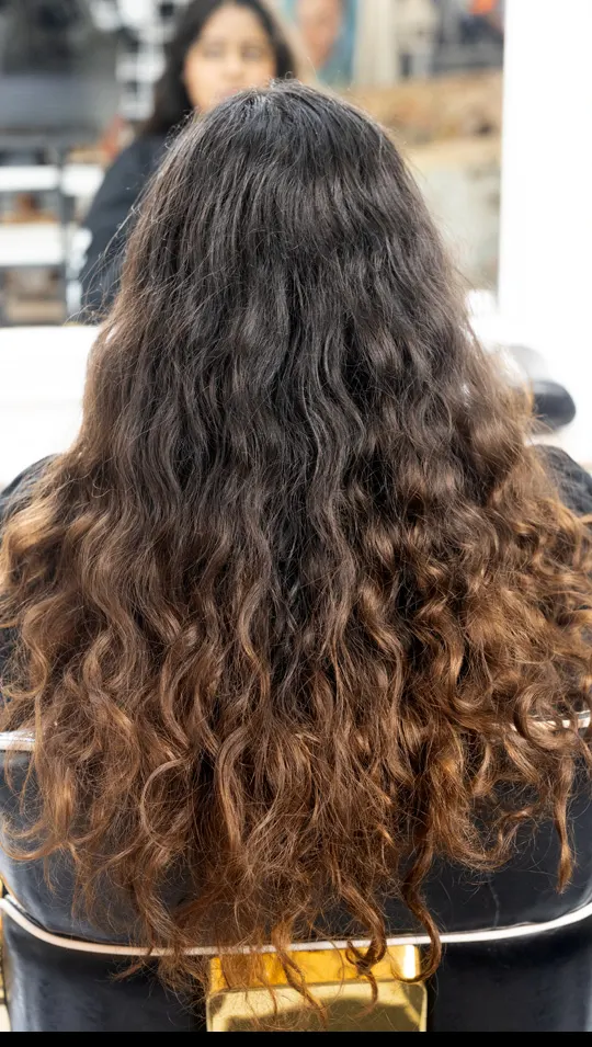 Client hair before treatment at Calista Eseis