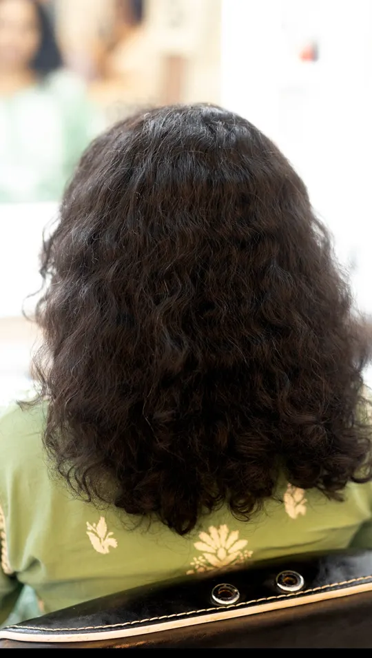 Client hair before treatment at Calista Eseis